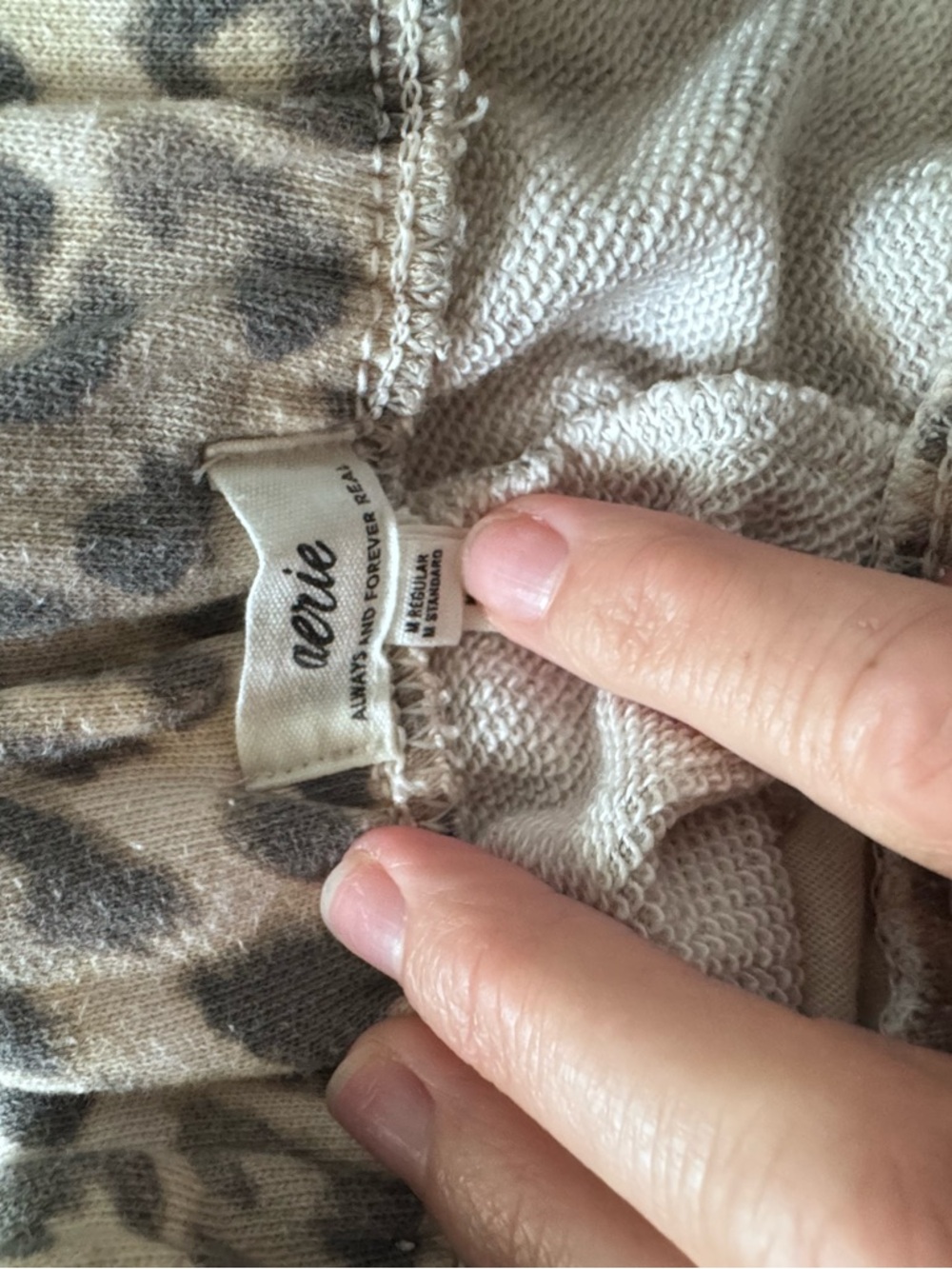 aerie Street Trouser Leopard Wide Leg Sweatpants - Picture 5 of 5
